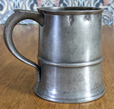 Antique English Pewter John Abbot Gateshead Tavern Tankard Mug Pint Measure