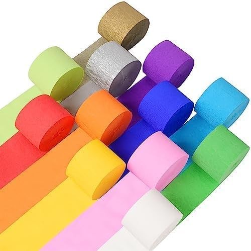 Bright crepe paper hanging - bright,