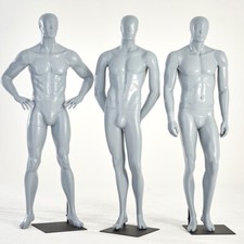 Beautiful Mannequin Grey Matte Painted Male Nose Mouth Shaped Man New