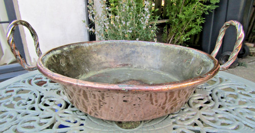 Antique copper large cooking - large,