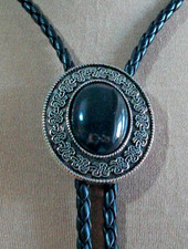 R# western bolo tie silver