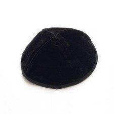 Simple Black Velvet Yarmulke