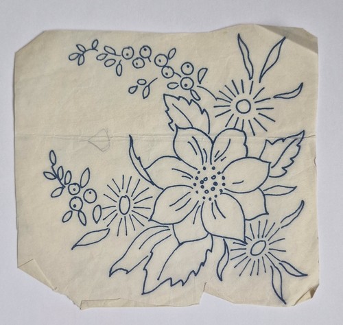 Vintage embroidery transfer - vintage,