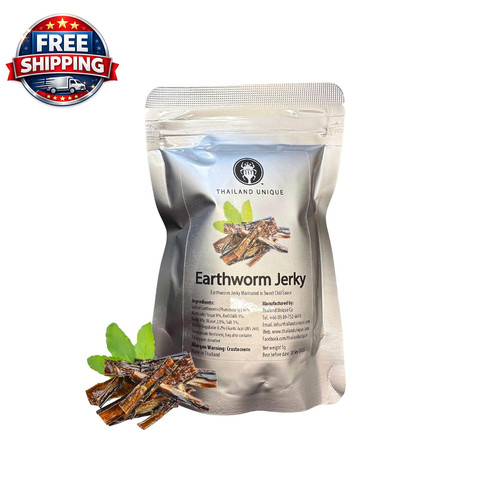 Marinated earthworm jerky - earthworm,