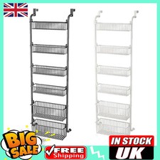 4/6 Tier Metal Over Door Hanging Kitchen Bathroom Storage Rack Spice Shelves NEW