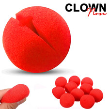 RED SPONGE BALLS FOAM CIRCUS CLOWN NOSE COMIC RED NOSE DAY PARTY COSTUME LOT