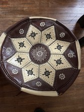 Moroccan Handmade Leather Pouf