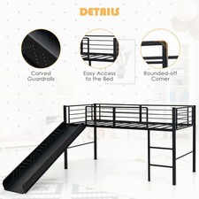 Single Loft Bed with Slide