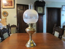 Vintage Brass Duplex Oil Lamp