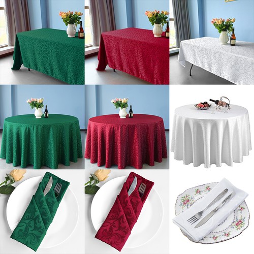 Damask jacquard table cloth - table,
