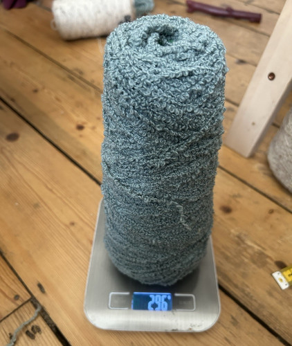 Blue grey boucle - blue, chunky