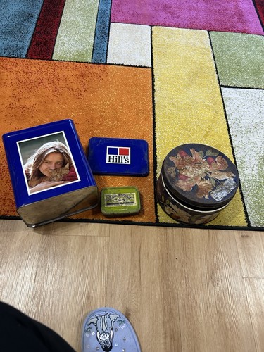 Bundle vintage empty tins - vintage,