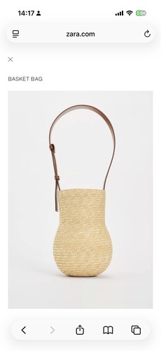 Zara basket bag light - zara,