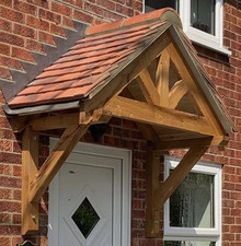 Bespoke Green Oak Porch Canopy. Fitting With Tiles Available.