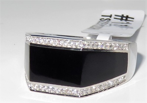 Mens black ring signet