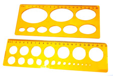 ELLIPSE ISOMETRIC OVAL & CIRCLE DRAWING STENCIL TEMPLATE - 1mm to 50mm Diameter