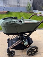 Cybex Priam Lux Carry Cot Leaf Green Excellent Condition