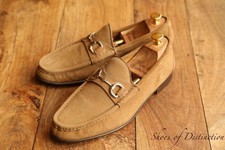 Gucci Tan Brown Suede Silver
