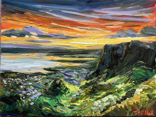 Impressionist irish seascape - impressionist,