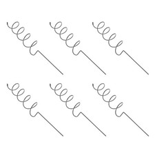 6pcs Iron Art Plant Support Stakes Spiral Plant Scaffolds Flower Supports Racks