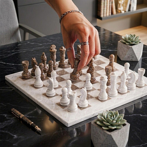 Marble chess set - chess,