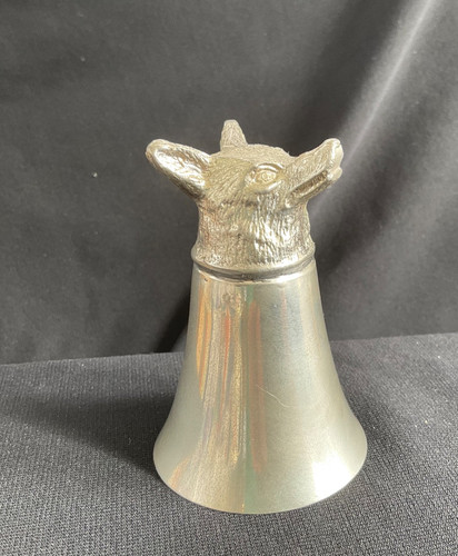 Pewter fox head stirrup - head,