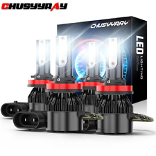 H11 H9 LED Headlight Super Bright Bulbs Kit 8000K White 330000LM High/Low Beam