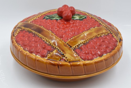 Vintage cherry pie ceramic - vintage,