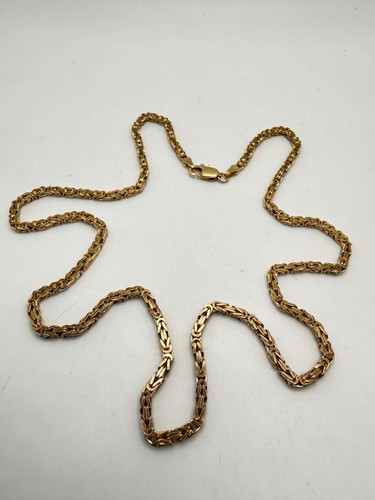 9ct square byzantine chain - byzantine,