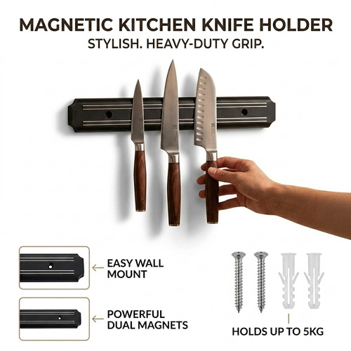 Magnetic wall mounted knife - mounted,