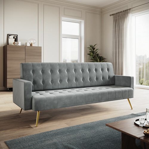 Luxury velvet sofa bed - bed, 3