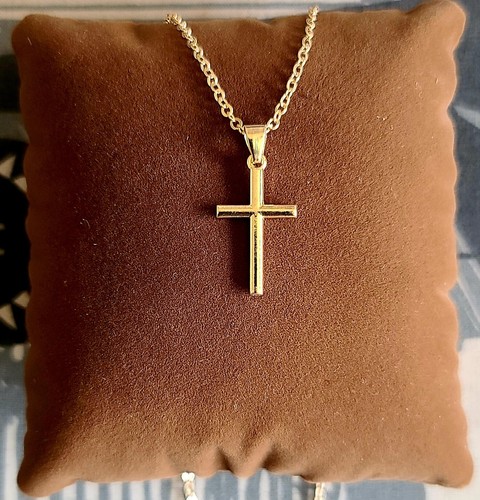 Crucifix cross gold plated - crucifix,