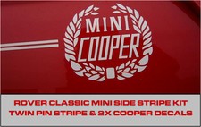 Classic Rover Mini Cooper Twin Side Stripe Kit Laurel Wreath Pinstripe 