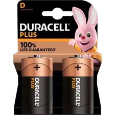 Duracell  Plus D Batteries (2 in each pack )
