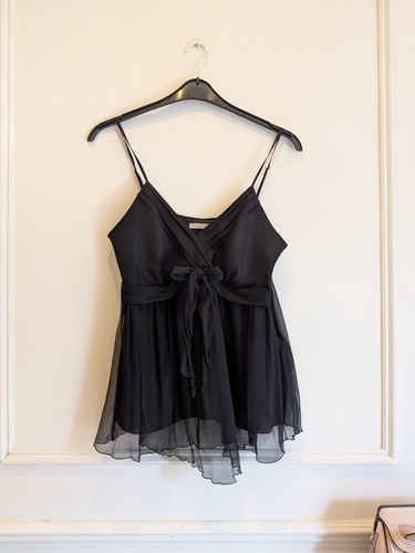 100 silk black chiffon - m&s, 100%