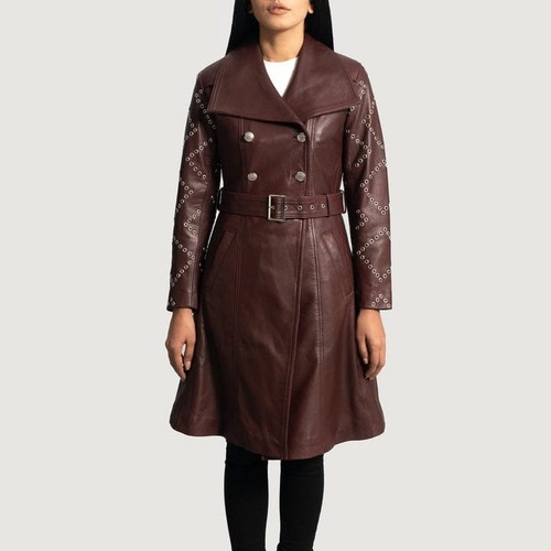 Women genuine brown leather - genuine,