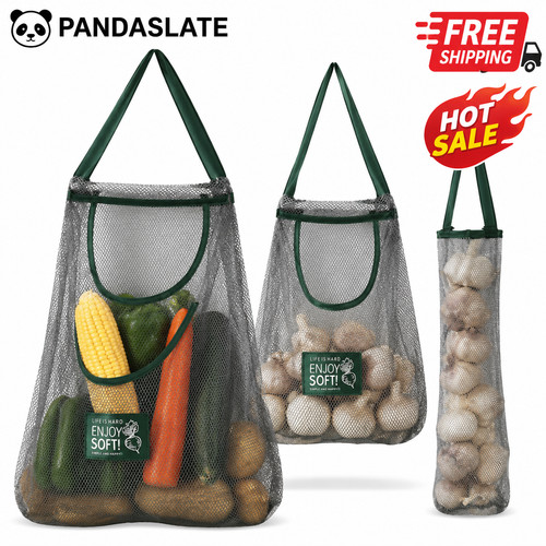 Reusable hanging storage mesh - storage,