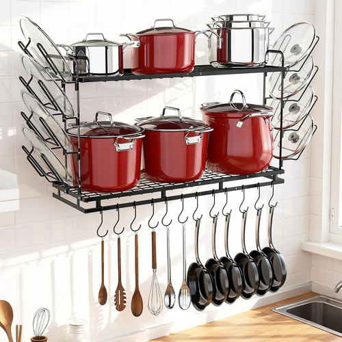 Housolution wall pot pan rack - housolution,