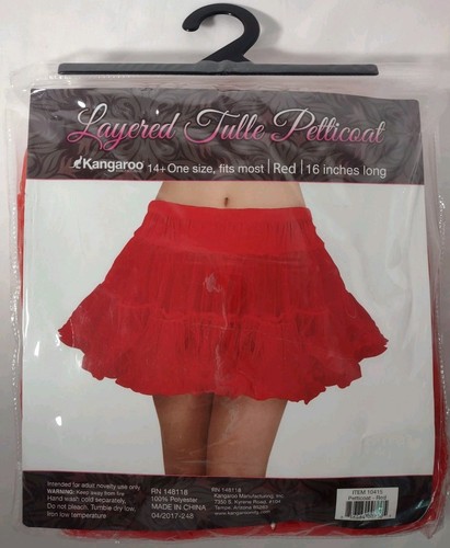 Red tulle short - tulle, skirt