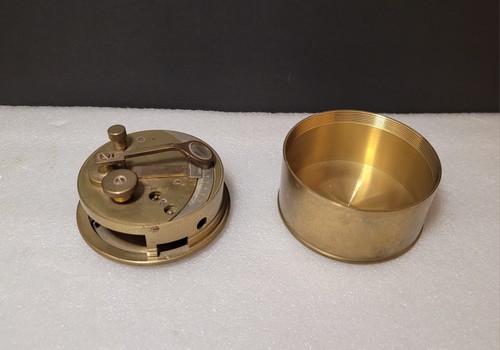 Antique brass pocket drum box - antique,