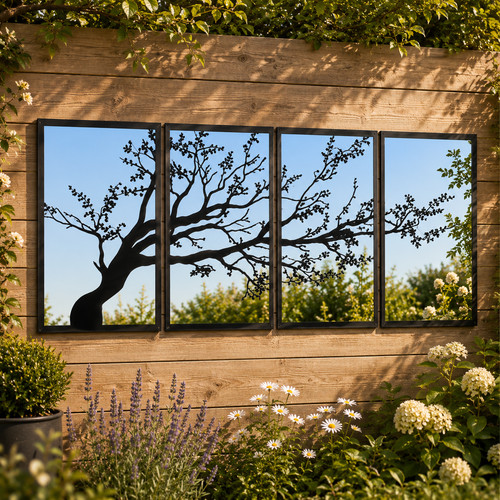 Large tree panel mirror - panel,
