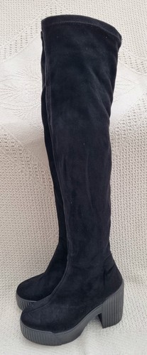 Topshop black faux suede - topshop,