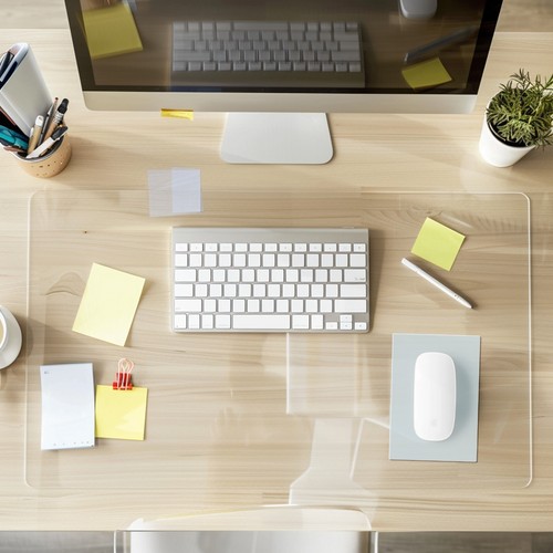 Clear desk mat - desk, transparent