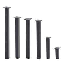 4x Black Furniture Legs Breakfast Bar Worktop Support Table Feet 20/40/71/110cm