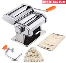 Stainless Steel Manual Pasta Maker Machine Spaghetti Pasta Roller Press Cutter