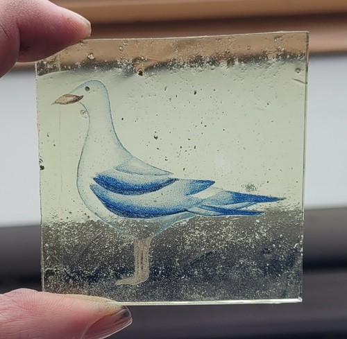 Stained glass seagull - seagull, bird