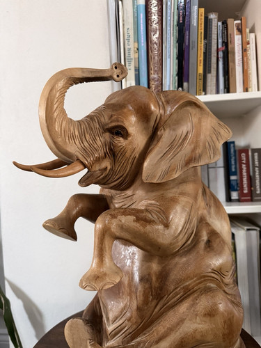 Large hand carved solid wood - large, hand-carved