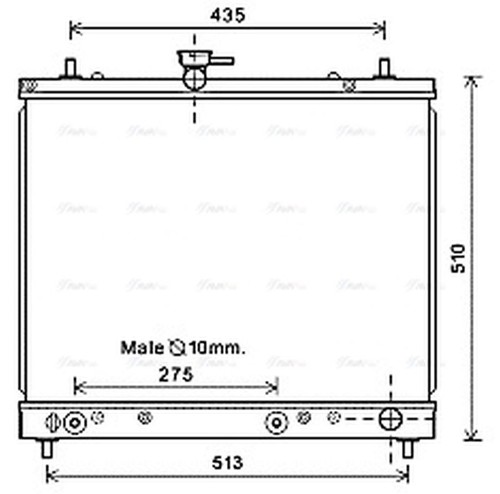 Ava coolant radiator du2069 - ava,