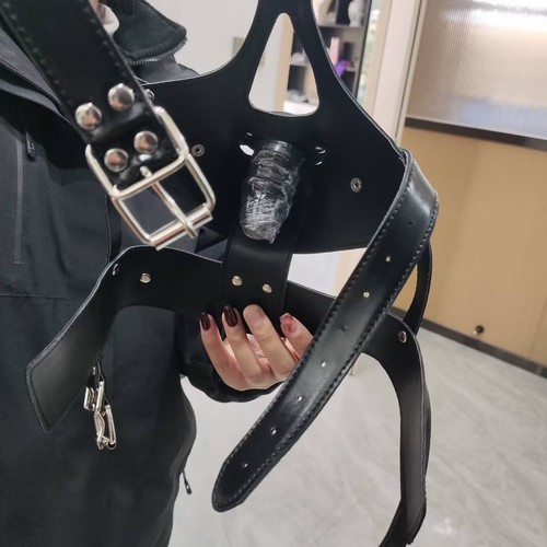 Leather gimp mask bondage - gimp,