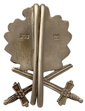 German WW2 1939 Knights Cross Iron Cross Oakleaves & Swords in 900 Silver '21'